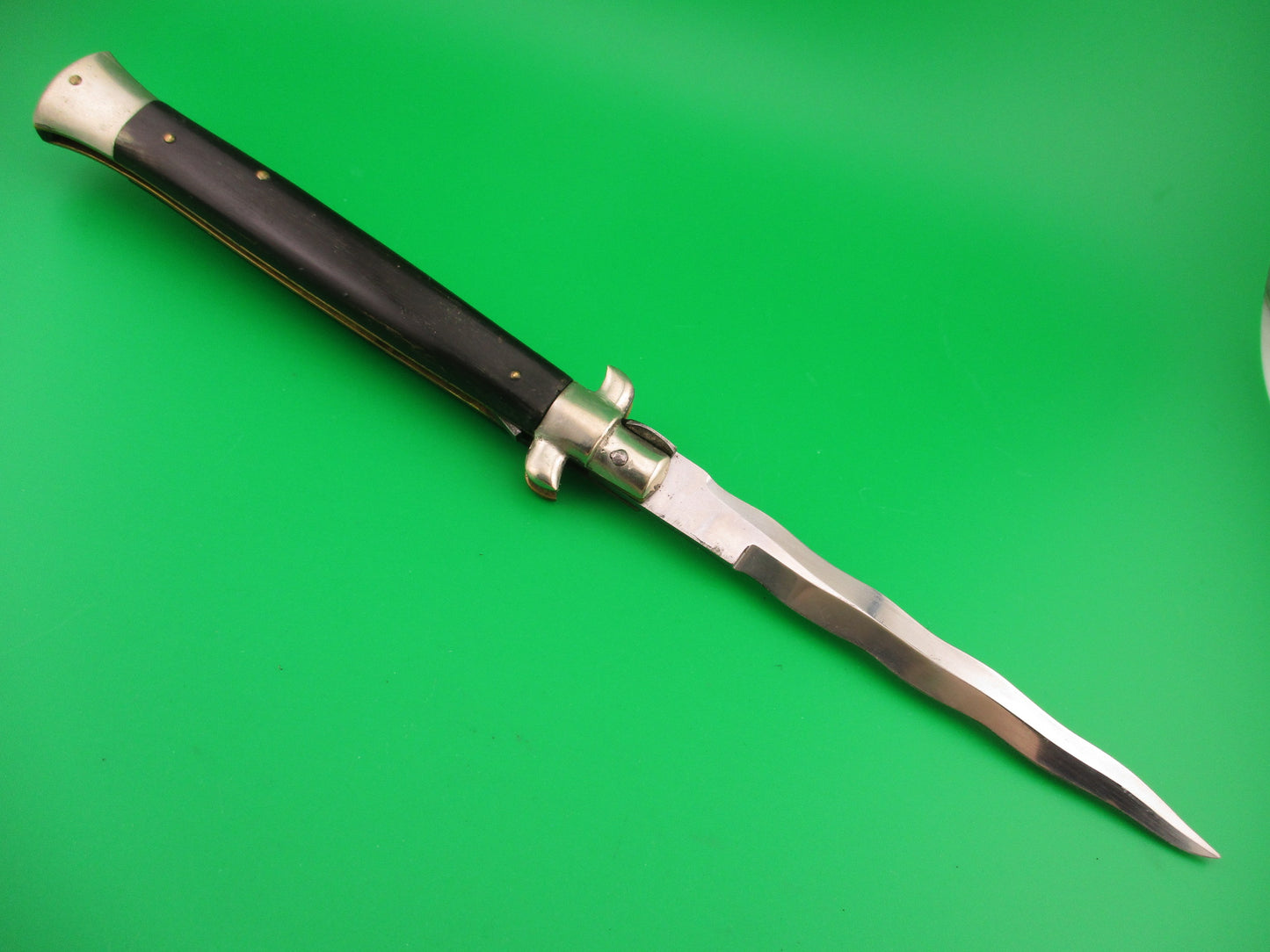 M ITALY INOX 28cm Italian Picklock Kris blade 1950s Horn automatic knife