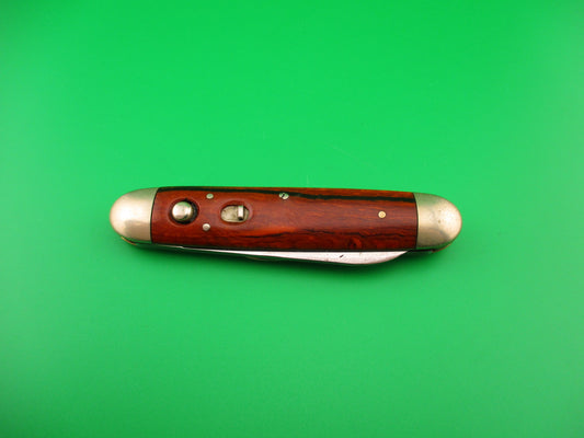 Early SCHRADE CUT CO Large 3 3/4" double switchblade Cocobolo w Full Bolsters
