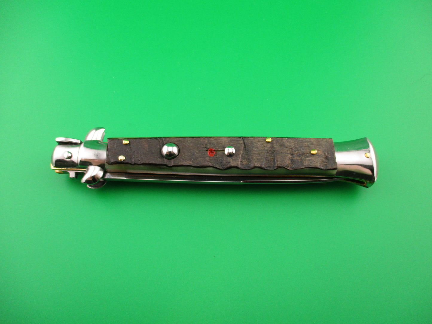 STILETTO ITALY 27cm Italian Swivel Bolster Rams horn automatic knife