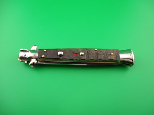 STILETTO ITALY 27cm Italian Swivel Bolster Rams horn automatic knife