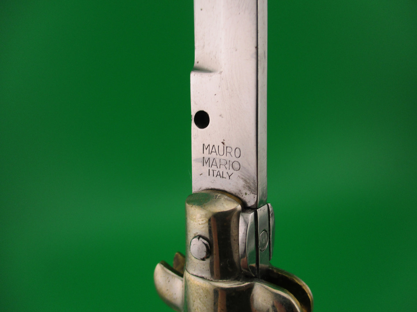 MAURO MARIO ITALY 28cm Picklock Stiletto 1950s Vintage automatic knife w horn