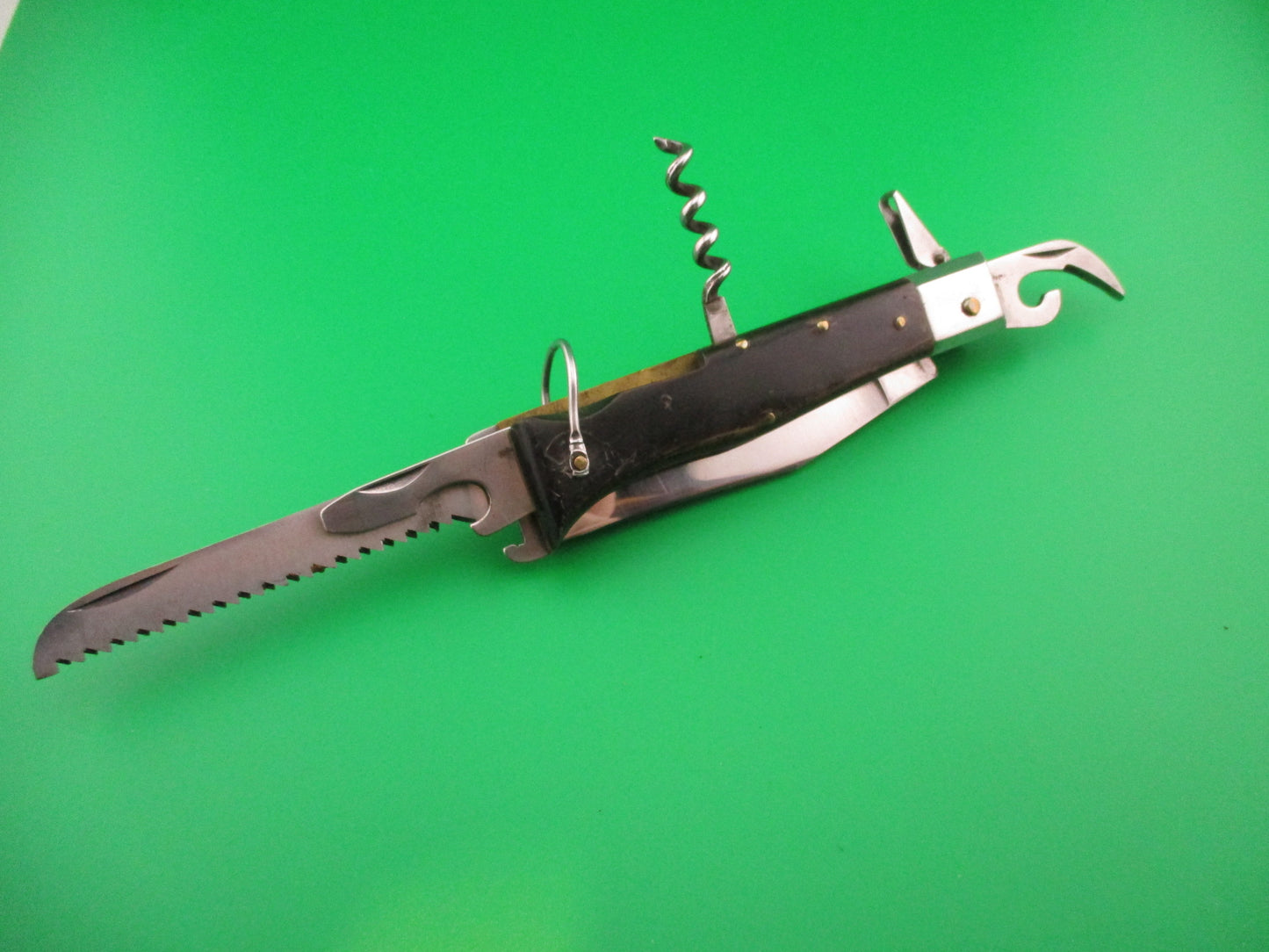 MASERIN & DE NARDO INOX MANIAGO 20cm Italian Fulcrum Camper Shell puller 5 blade automatic knife