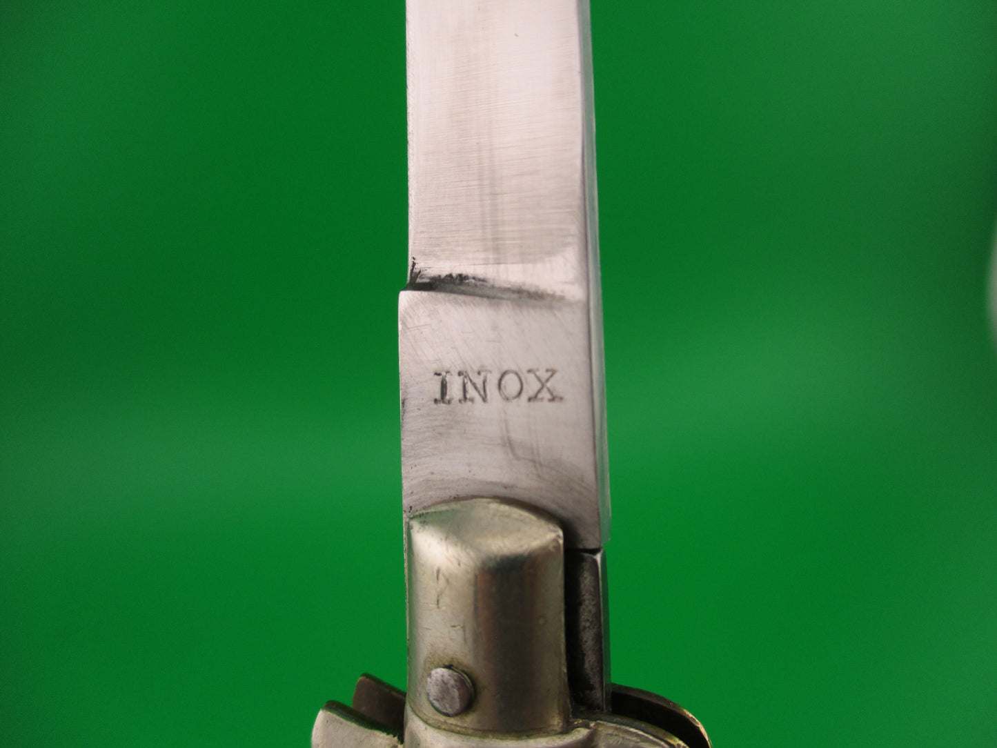 INOX PATENT 19cm Italian BOBC 1960s Vintage black horn automatic knife