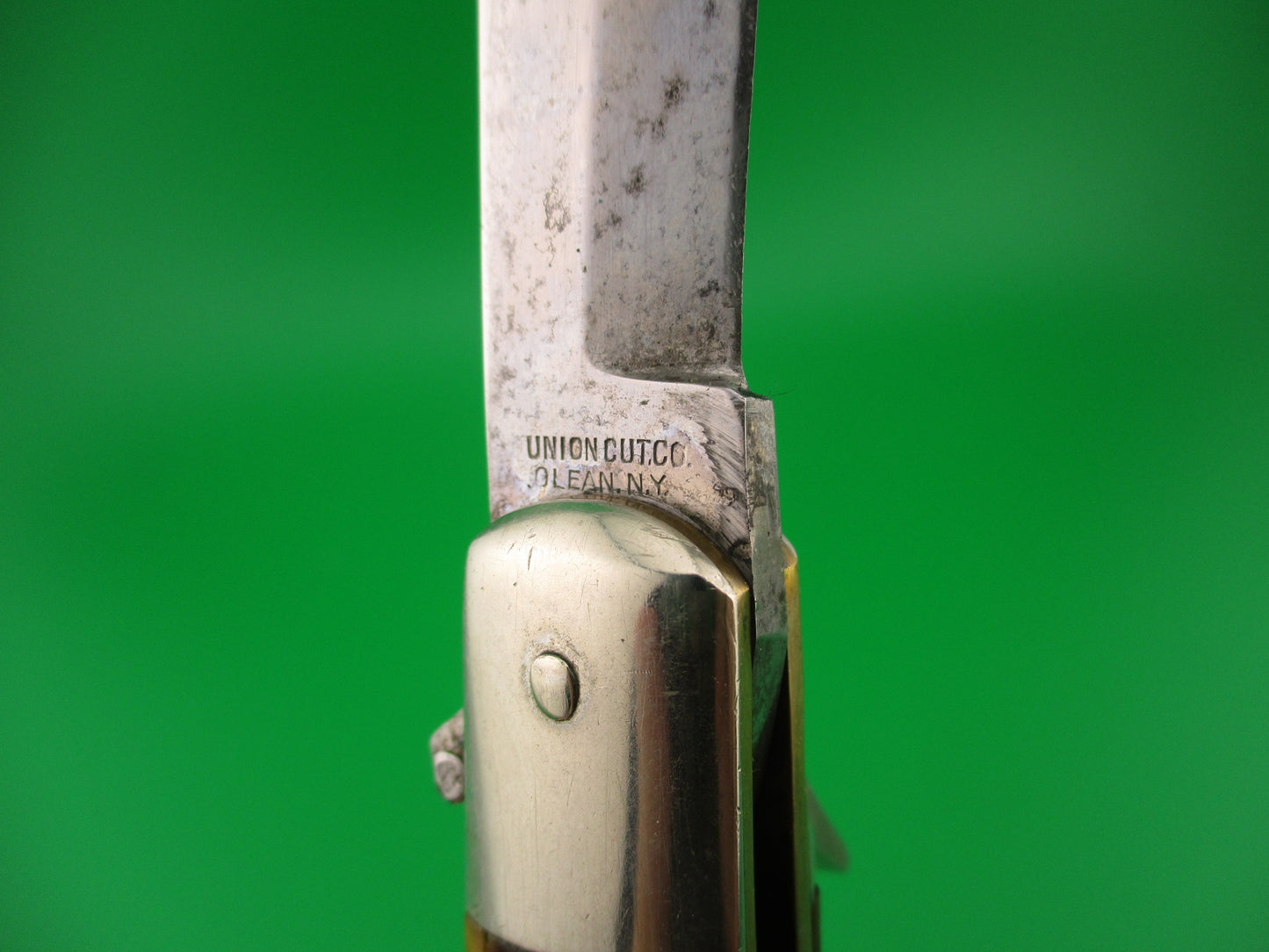 KA-BAR Lever Stag transitional 1930s vintage switchblade knife