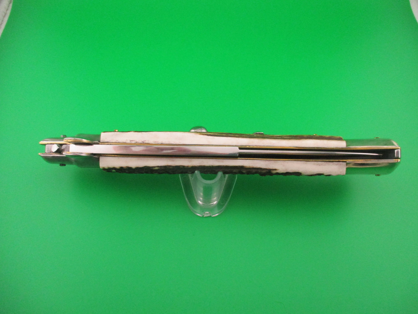 AGA CAMPOLIN ITALY 38cm Italian Picklock Stag stiletto 18 inch automatic knife