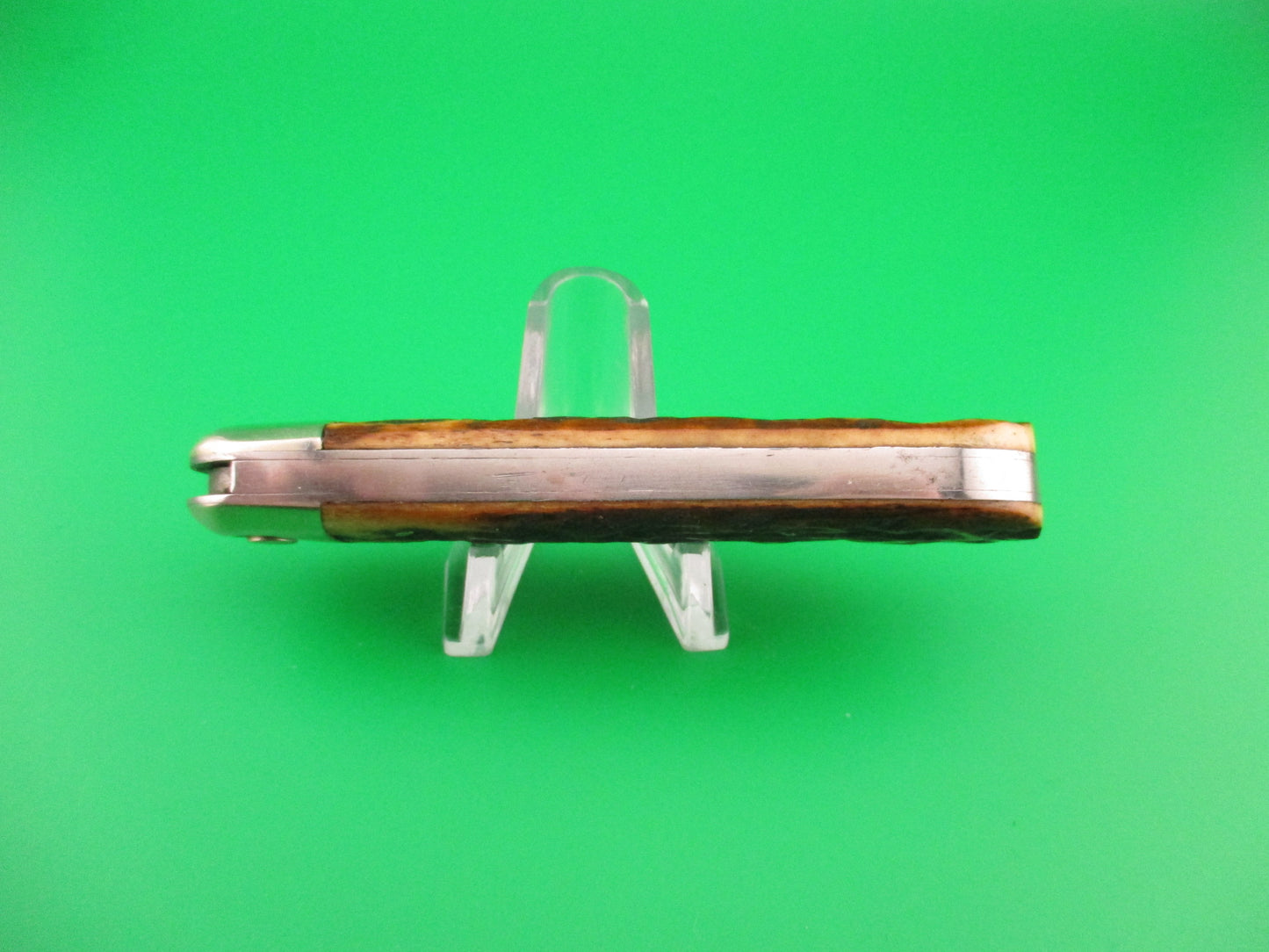 Press Button Knife Co Business model antique automatic knife w Nice ETCH