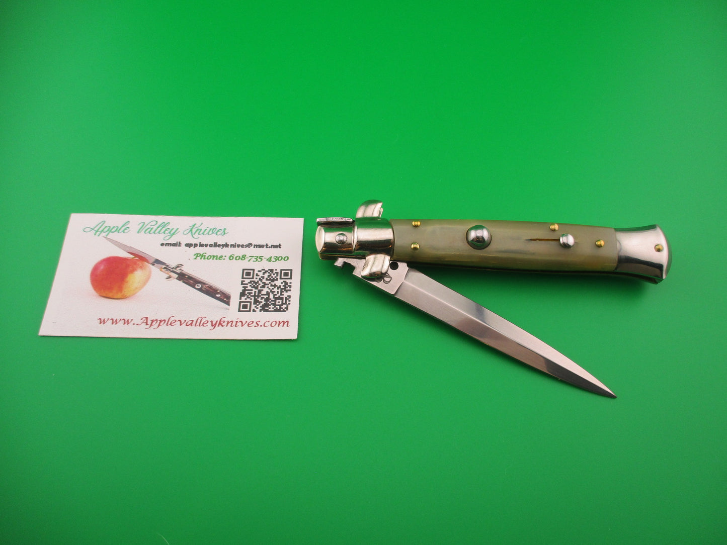 z AB STILETTO ITALY 23cm Italian Dagger Blade swivel bolster switchblade knife