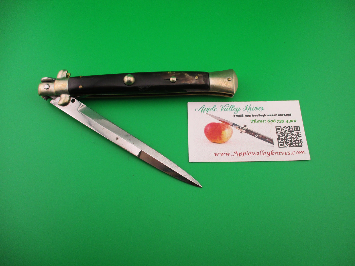 MAURO MARIO ITALY 28cm Picklock Stiletto 1950s Vintage automatic knife w horn
