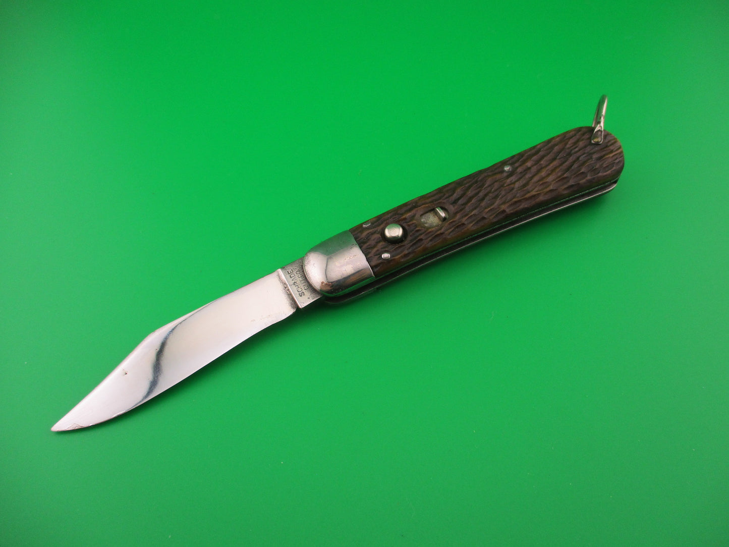 SCHRADE CUT CO M2 Bone WWII Paratrooper Military issue switchblade knife