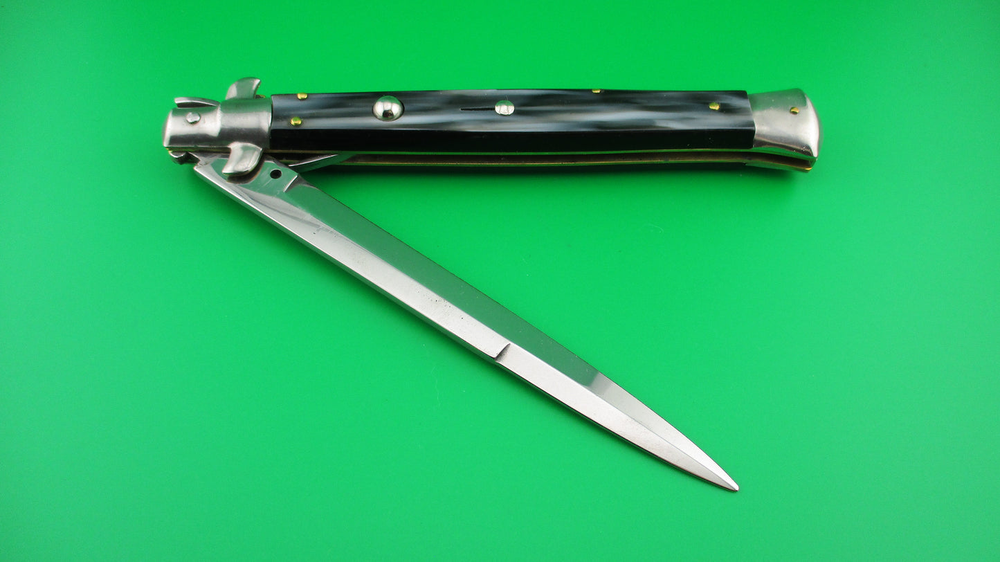 MANIAGO ITALY 33cm Italian Stiletto swivel bolster automatic knife
