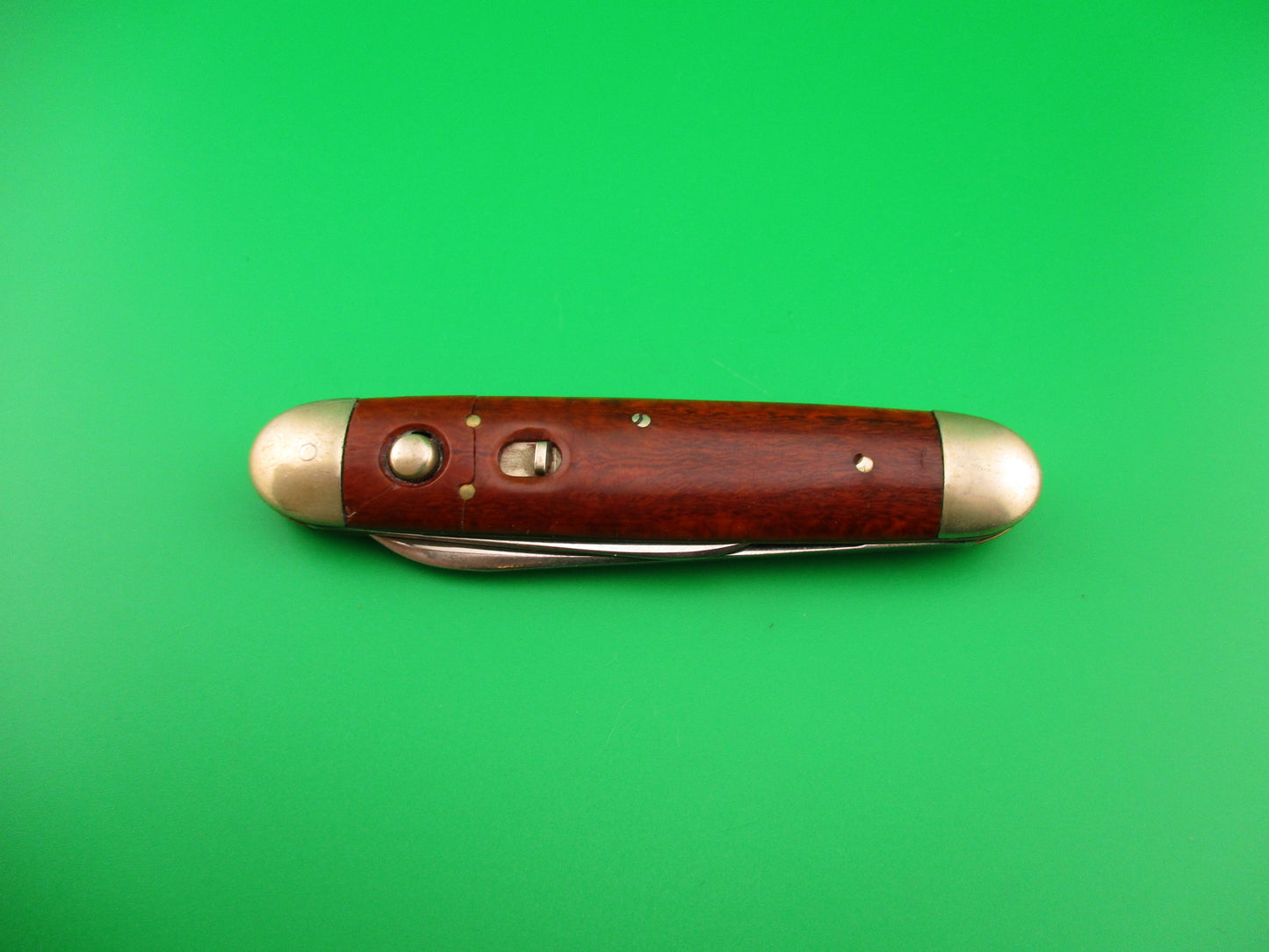 Early SCHRADE CUT CO Large 3 3/4" double switchblade Cocobolo w Full Bolsters