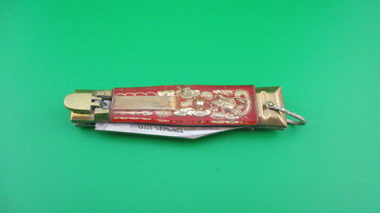 Bullfighter 19cm Red Gold Vintage Mexican Souvenir lever switchblade