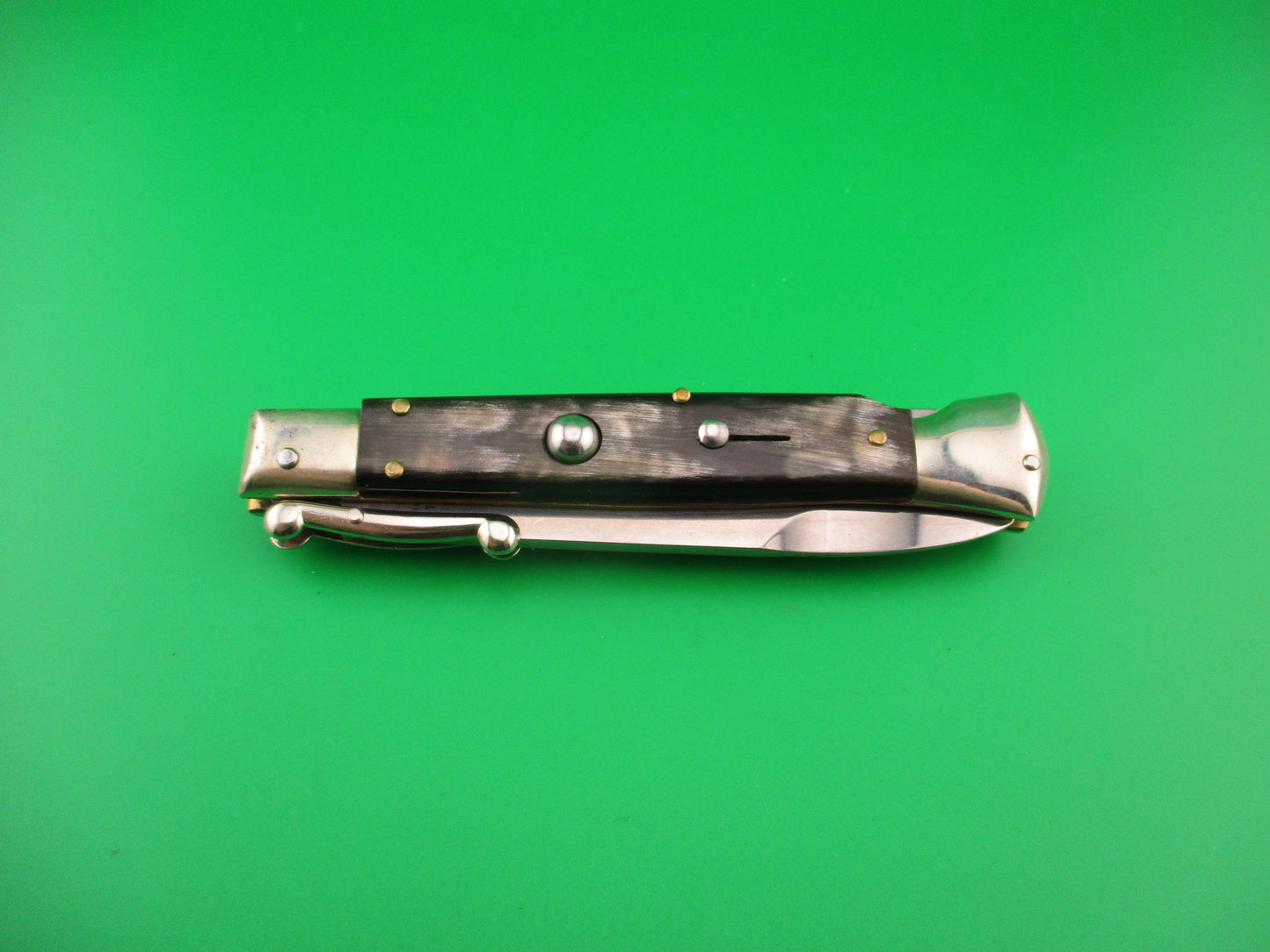 AGA CAMPOLIN 23cm Italian Swing Guard Horn Bayonet blade automatic knife