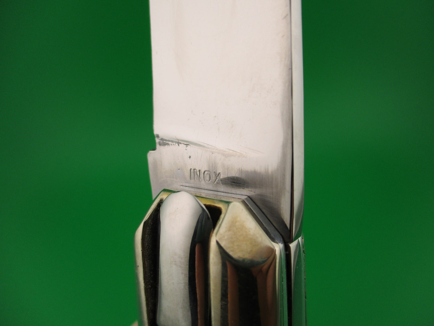 ST ETIENNE INOX 23cm French Coffin Lever Jigged bone vintage automatic knife