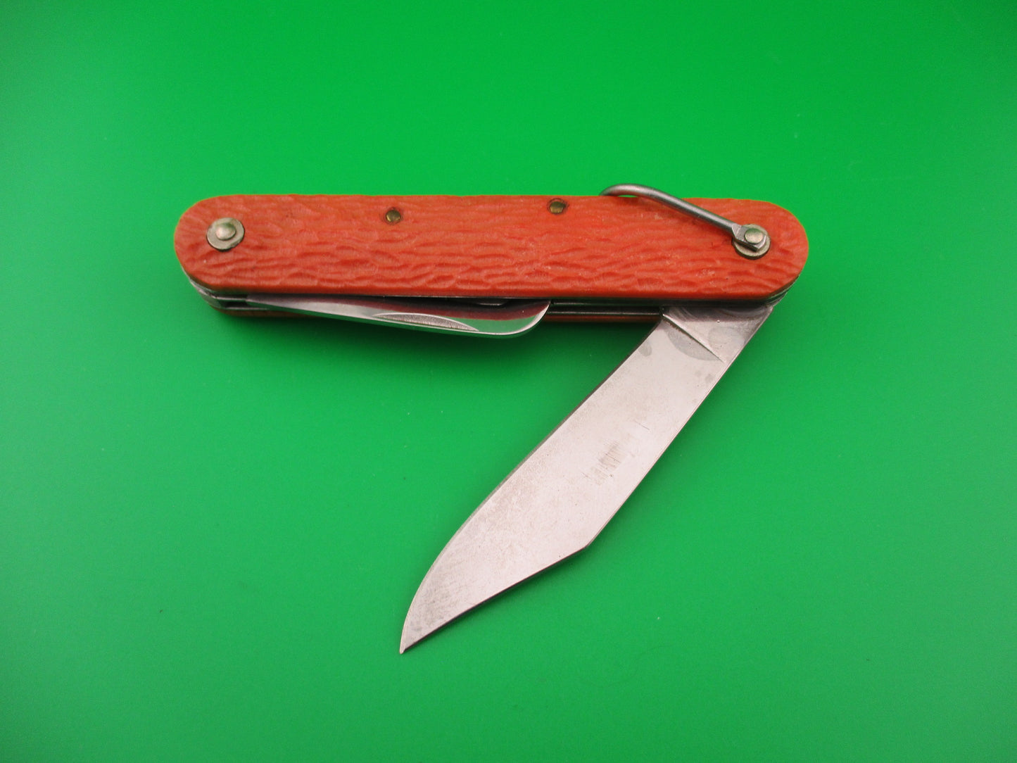 CAMILLUS vintage MC1 Orange paratrooper automatic knife with hook blade
