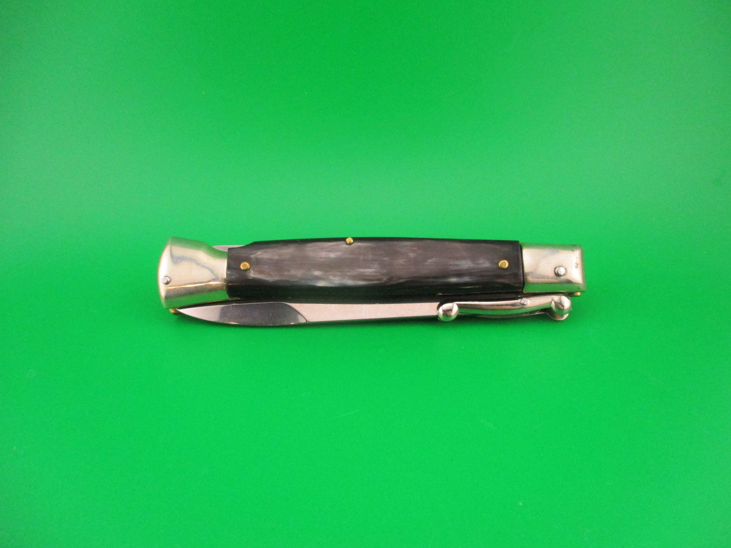 AGA CAMPOLIN 23cm Italian Swing Guard Horn Bayonet blade automatic knife