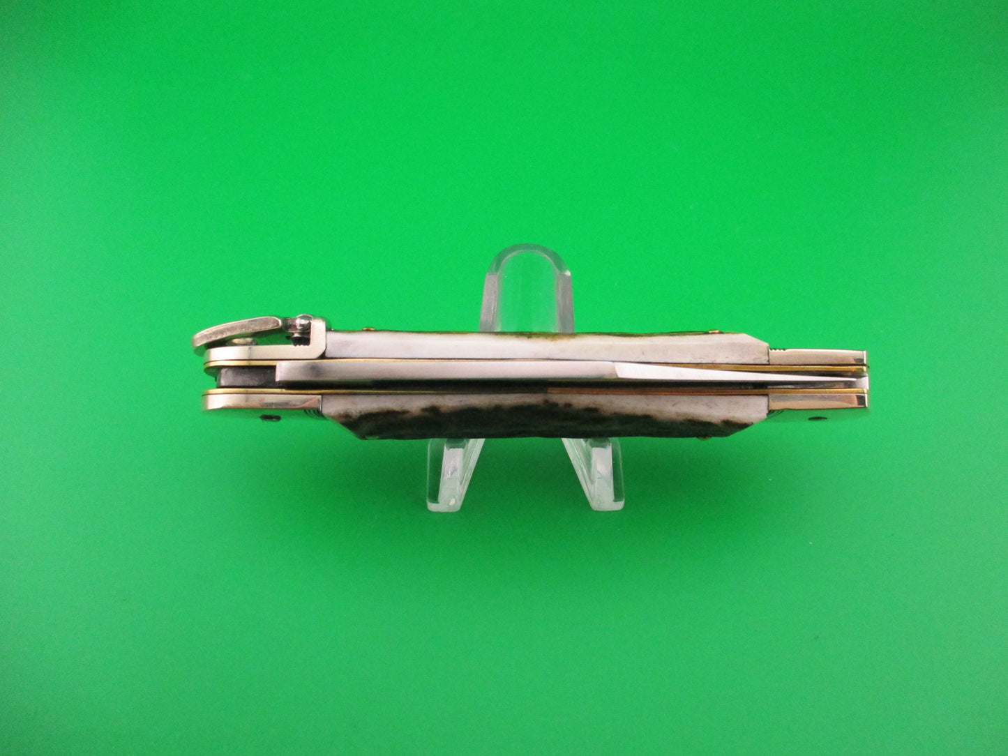 HUBERTUS SOLINGEN 11cm German Lever knife Stag Clip blade automatic knife