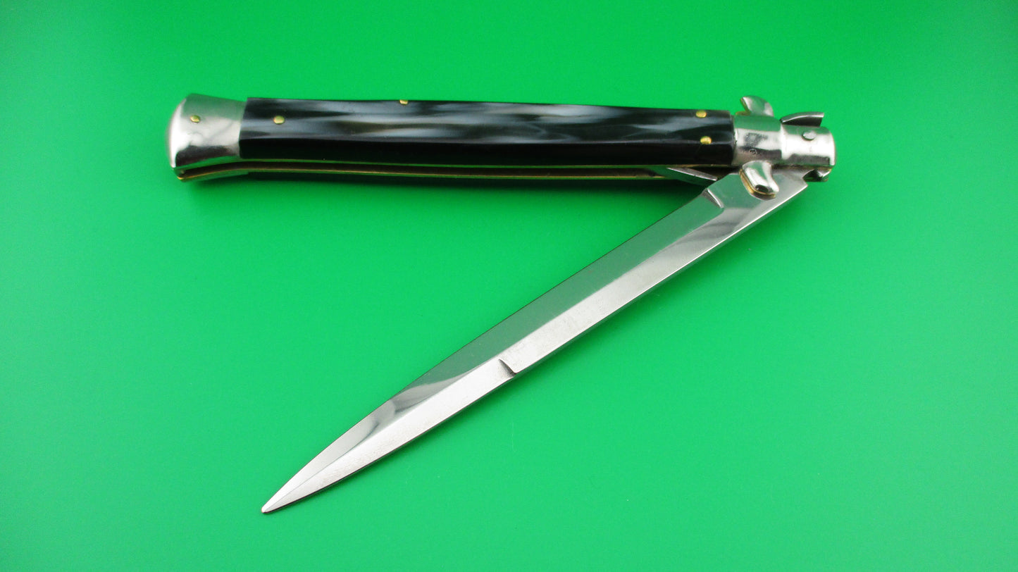 MANIAGO ITALY 33cm Italian Stiletto swivel bolster automatic knife