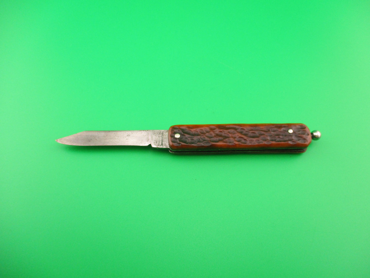 GEO SCHRADE KNIFE CO INC Pullball Vintage 1940s bone automatic knife