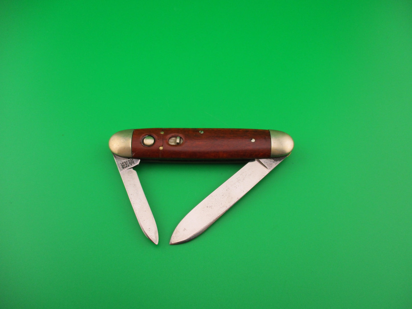 Early SCHRADE CUT CO Large 3 3/4" double switchblade Cocobolo w Full Bolsters