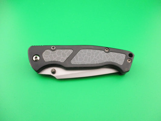STAINLESS 8" COLT M-16 style Hidden Release DA Lockback automatic knife w Boot clip