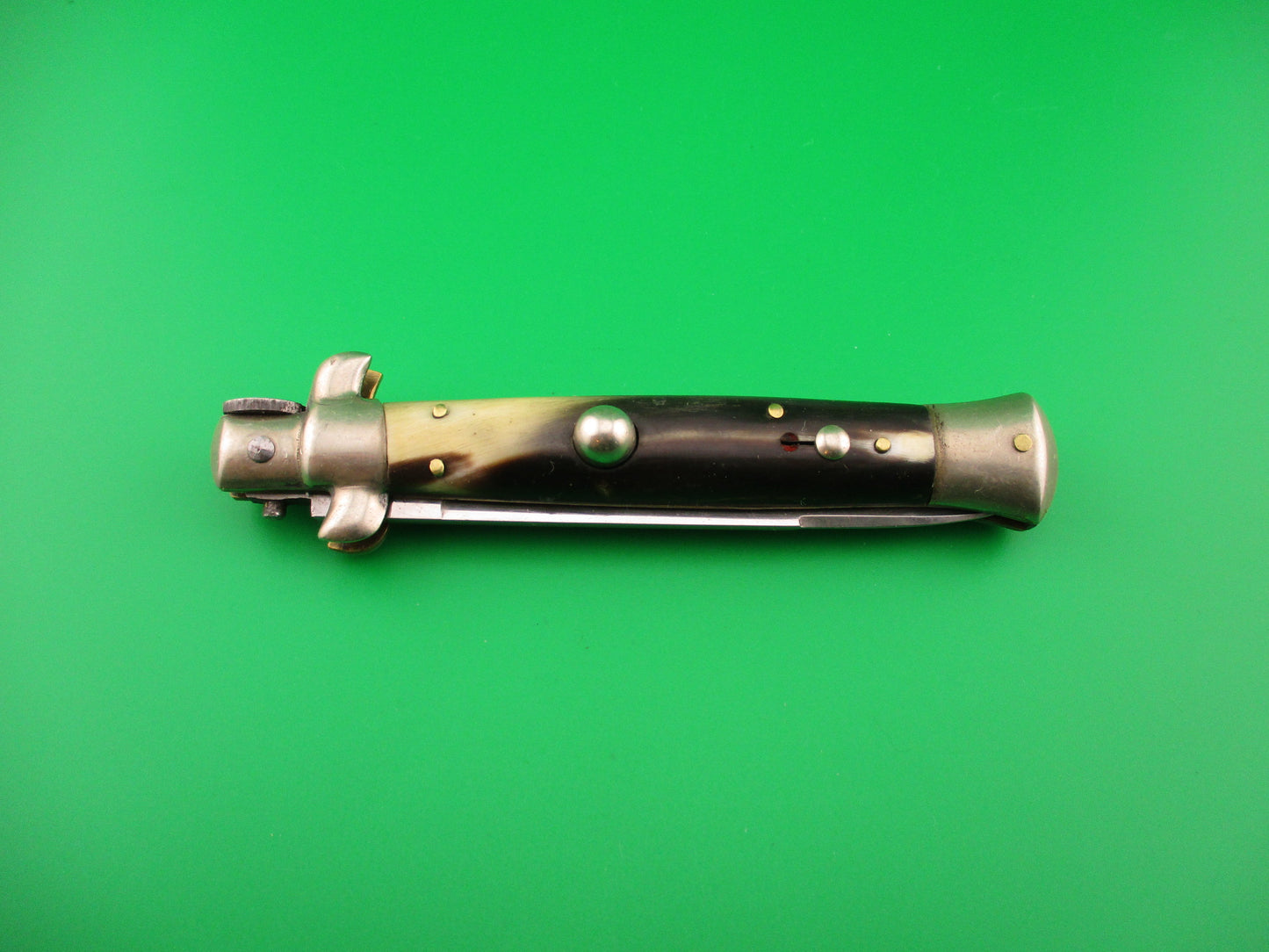 C. Jul Herbertz IMPORT 23cm Italian Transitional Brazilian horn switchblade knife