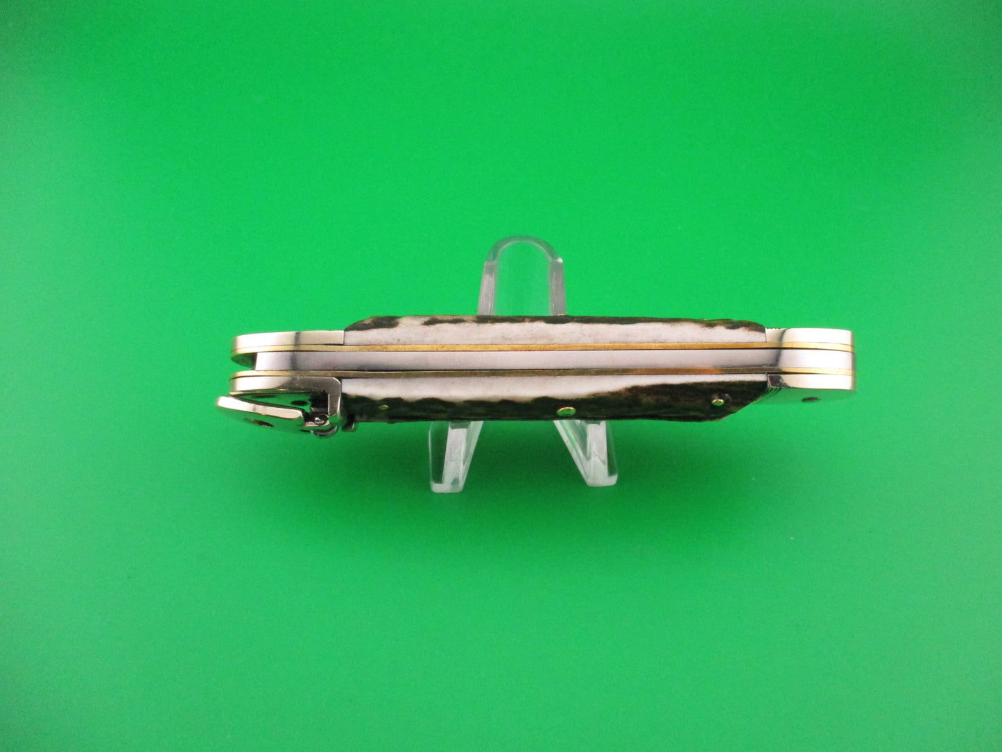 HUBERTUS SOLINGEN 11cm German Lever knife Stag Clip blade automatic knife