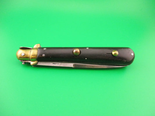 FROSOLONE 27cm Italian 1940s Picklock Wood Brass Vintage automatic knife
