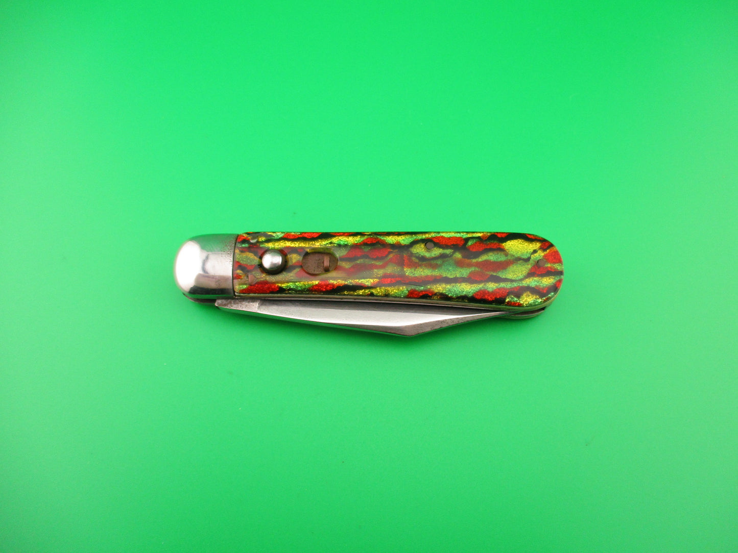 SCHRADE CUT CO Scout Christmas Tree Celluloid vintage automatic knife