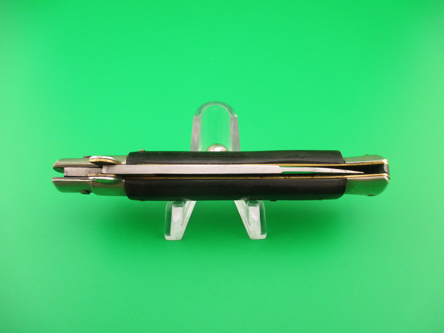 INOX PATENT 19cm Italian BOBC 1960s Vintage black horn automatic knife