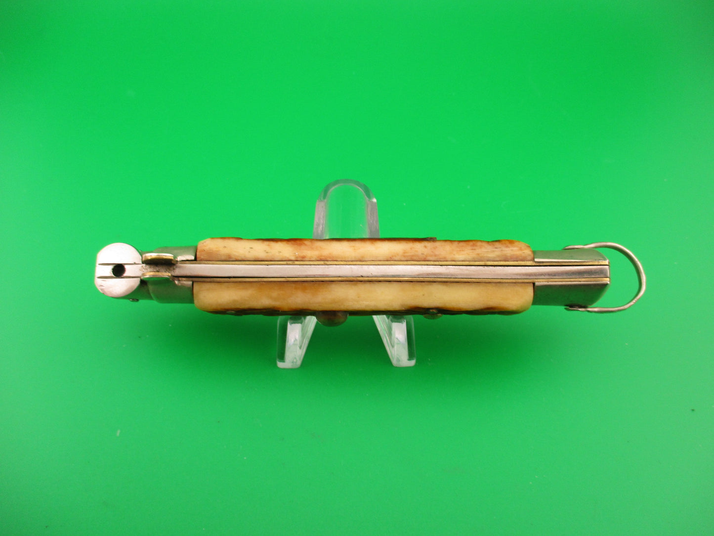 STAINLESS STEEL 23cm Japanese picklock 1960s Vintage bone automatic knife