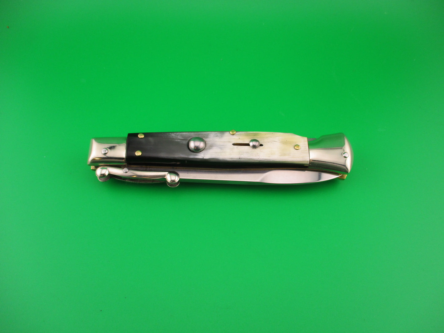 AGA CAMPOLIN 23cm Italian Swing Guard Horn Bayonet blade automatic knife