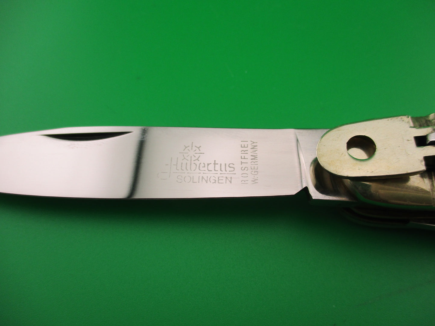 Hubertus 4 Blade Camper 11cm West German Lever Stag automatic knife