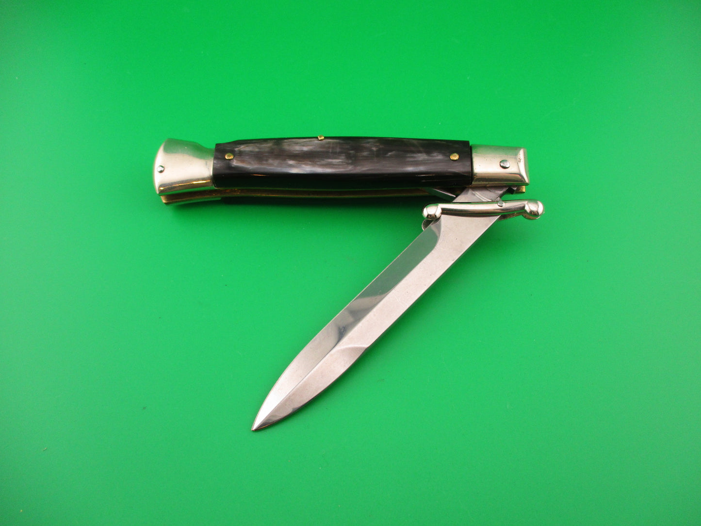 AGA CAMPOLIN 23cm Italian Swing Guard Horn Bayonet blade automatic knife