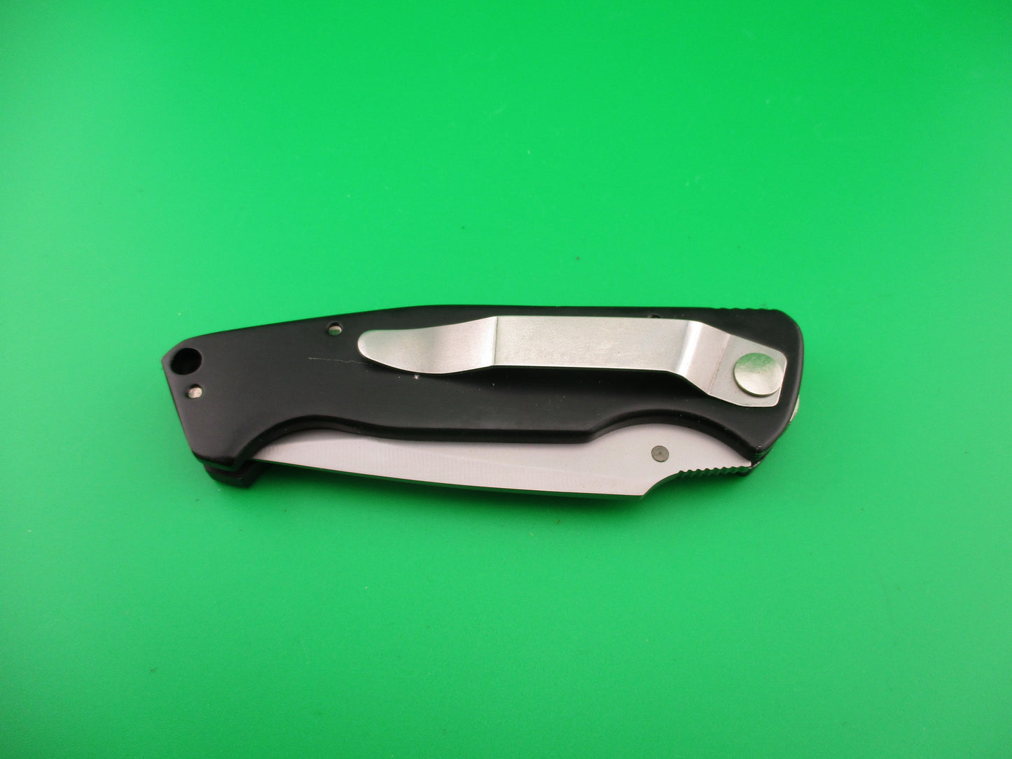 STAINLESS 8" COLT M-16 style Hidden Release DA Lockback automatic knife w Boot clip