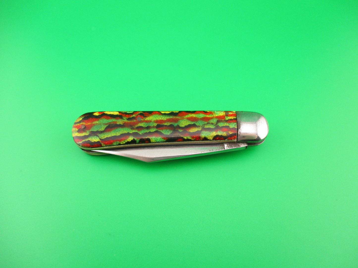 SCHRADE CUT CO Scout Christmas Tree Celluloid vintage automatic knife