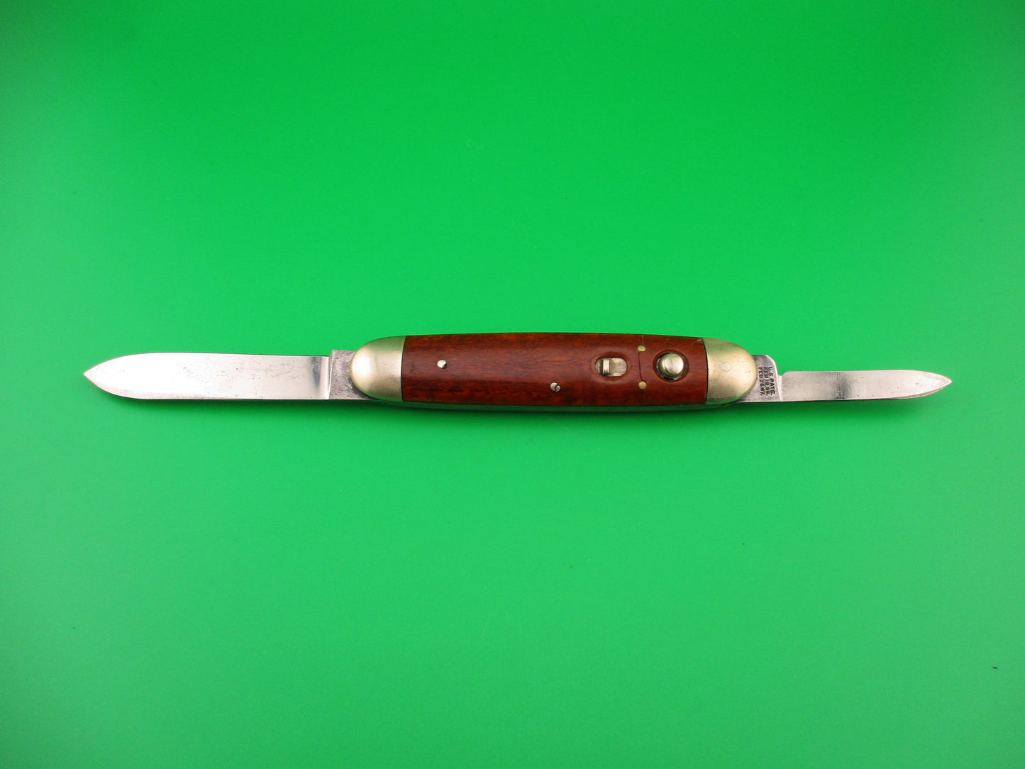 Early SCHRADE CUT CO Large 3 3/4" double switchblade Cocobolo w Full Bolsters