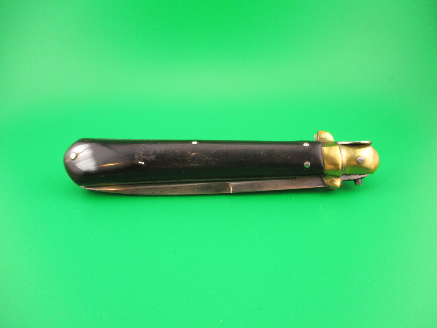 FROSOLONE 27cm Italian 1940s Picklock Wood Brass Vintage automatic knife