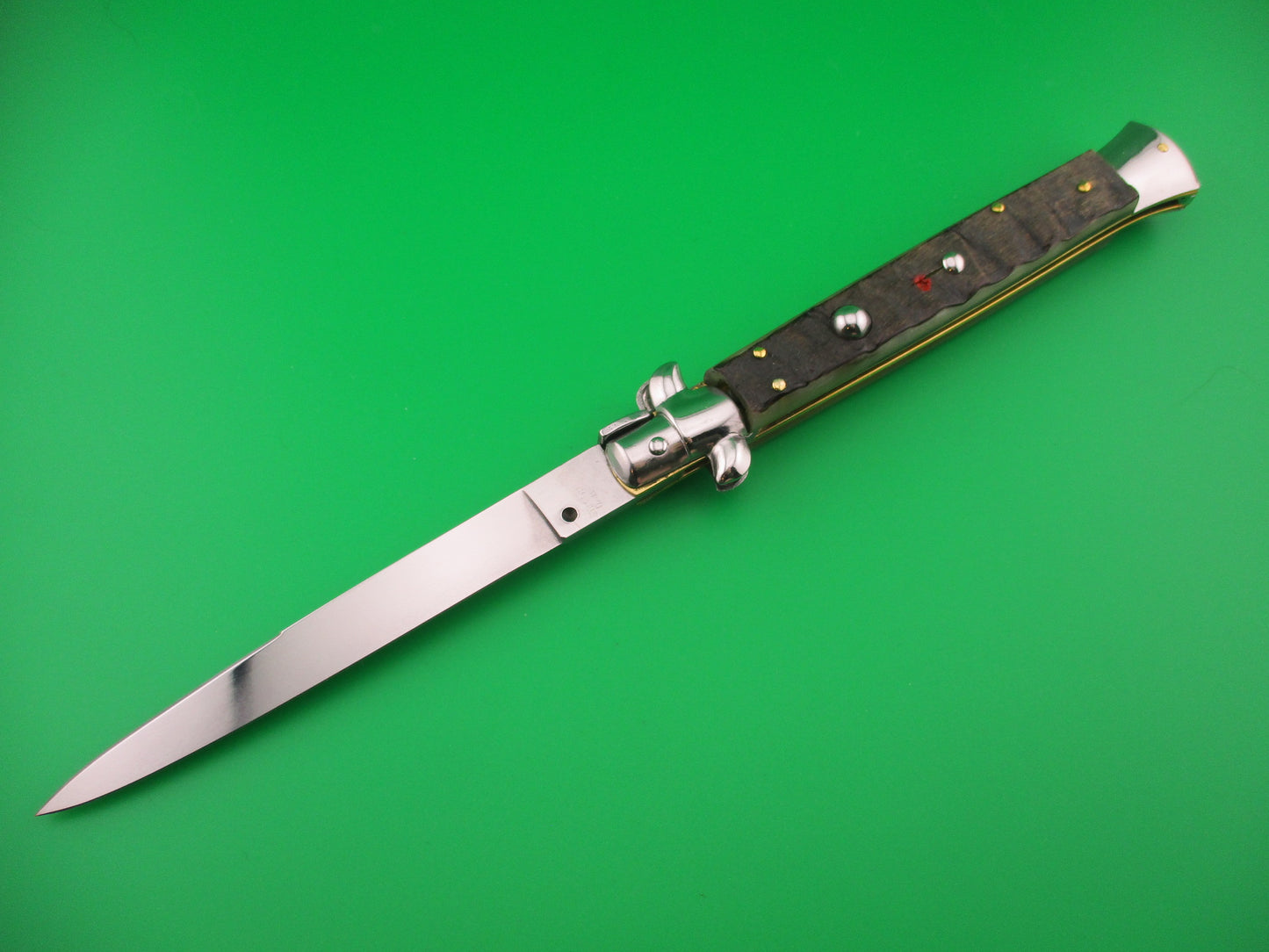 STILETTO ITALY 27cm Italian Swivel Bolster Rams horn automatic knife
