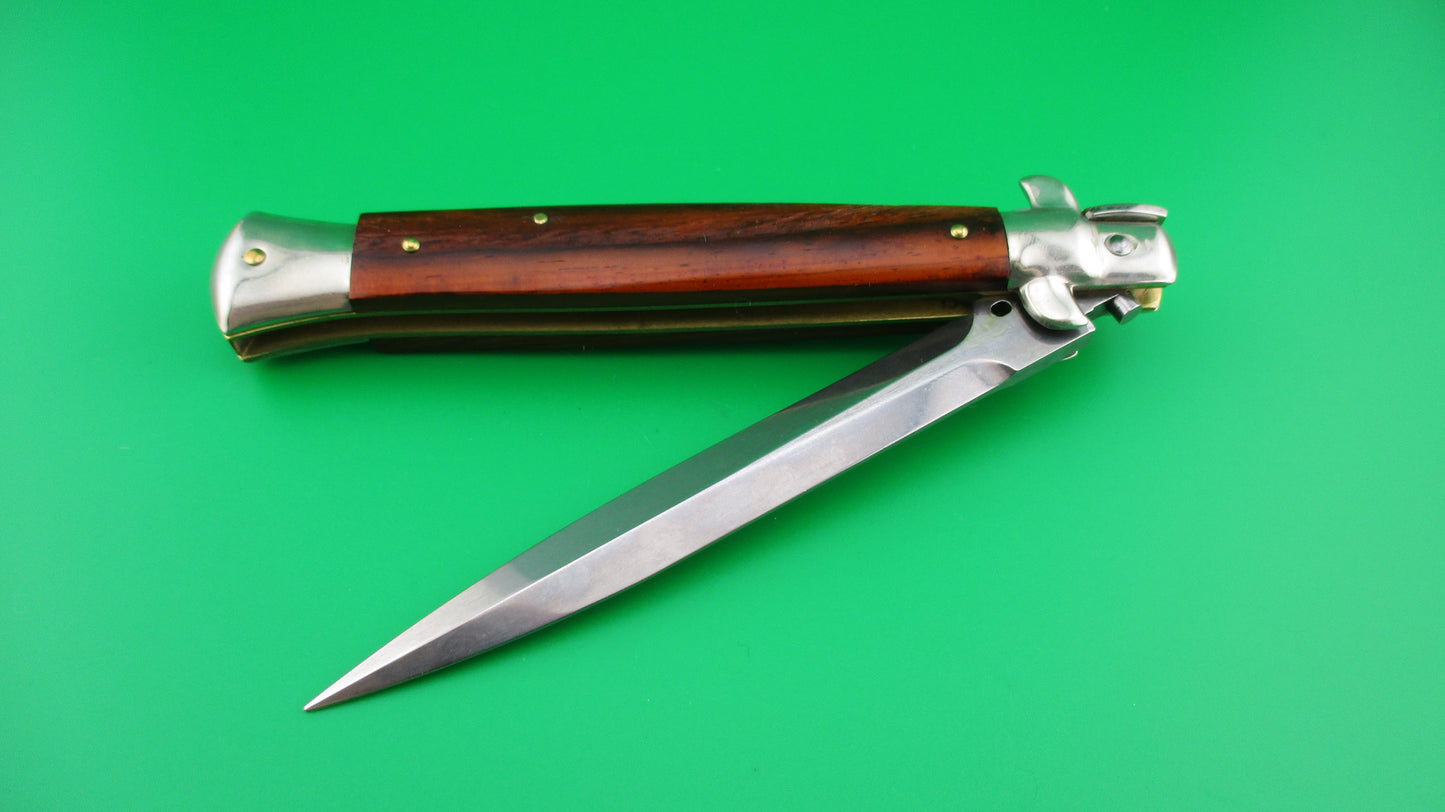 Walts LATAMA (Cat) 28cm Italian stiletto Dagger Blade Cocobolo wood switchblade knife