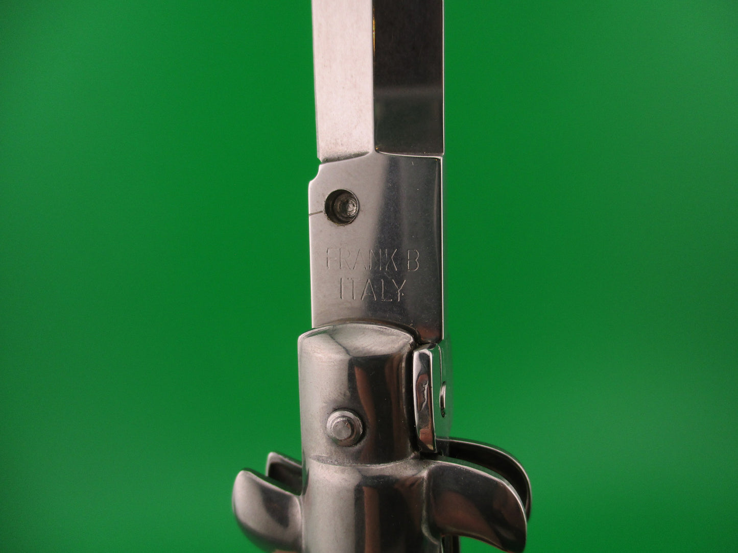 FRANK B ITALY 28cm Italian Stiletto Stag Swivel bolster Dagger blade automatic knife