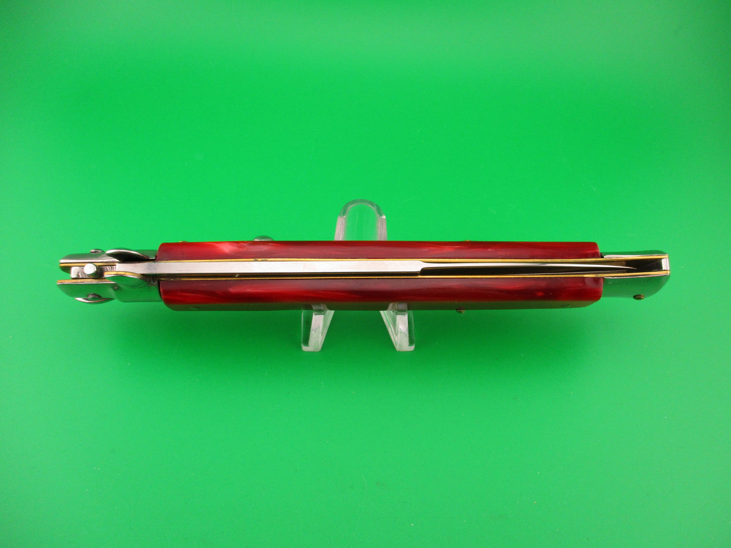 MADE IN ITALY 33cm Italian Swivel Bolster RED acrylic automatic knife