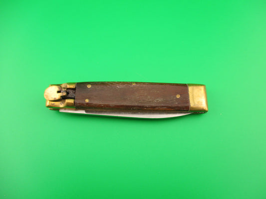 EDGECO STAINLESS STEEL 19cm Chinese Vintage Brass Lever automatic knife