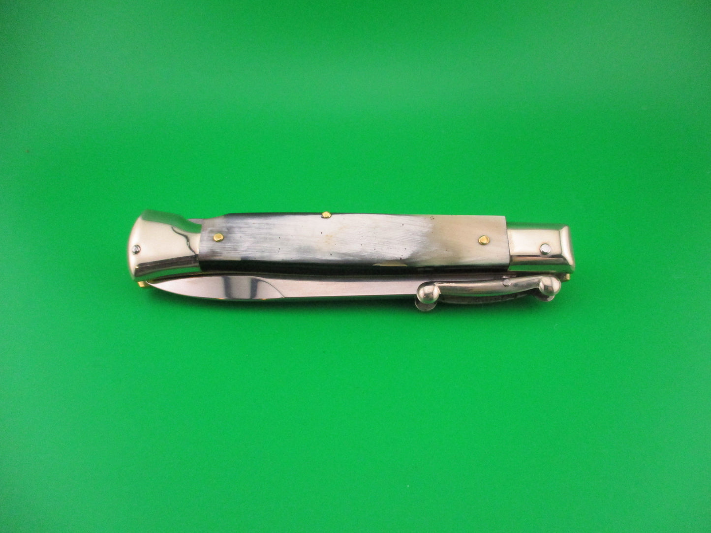 AGA CAMPOLIN 23cm Italian Swing Guard Horn Bayonet blade automatic knife