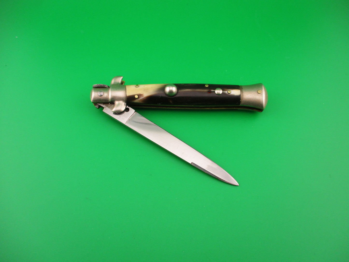 C. Jul Herbertz IMPORT 23cm Italian Transitional Brazilian horn switchblade knife