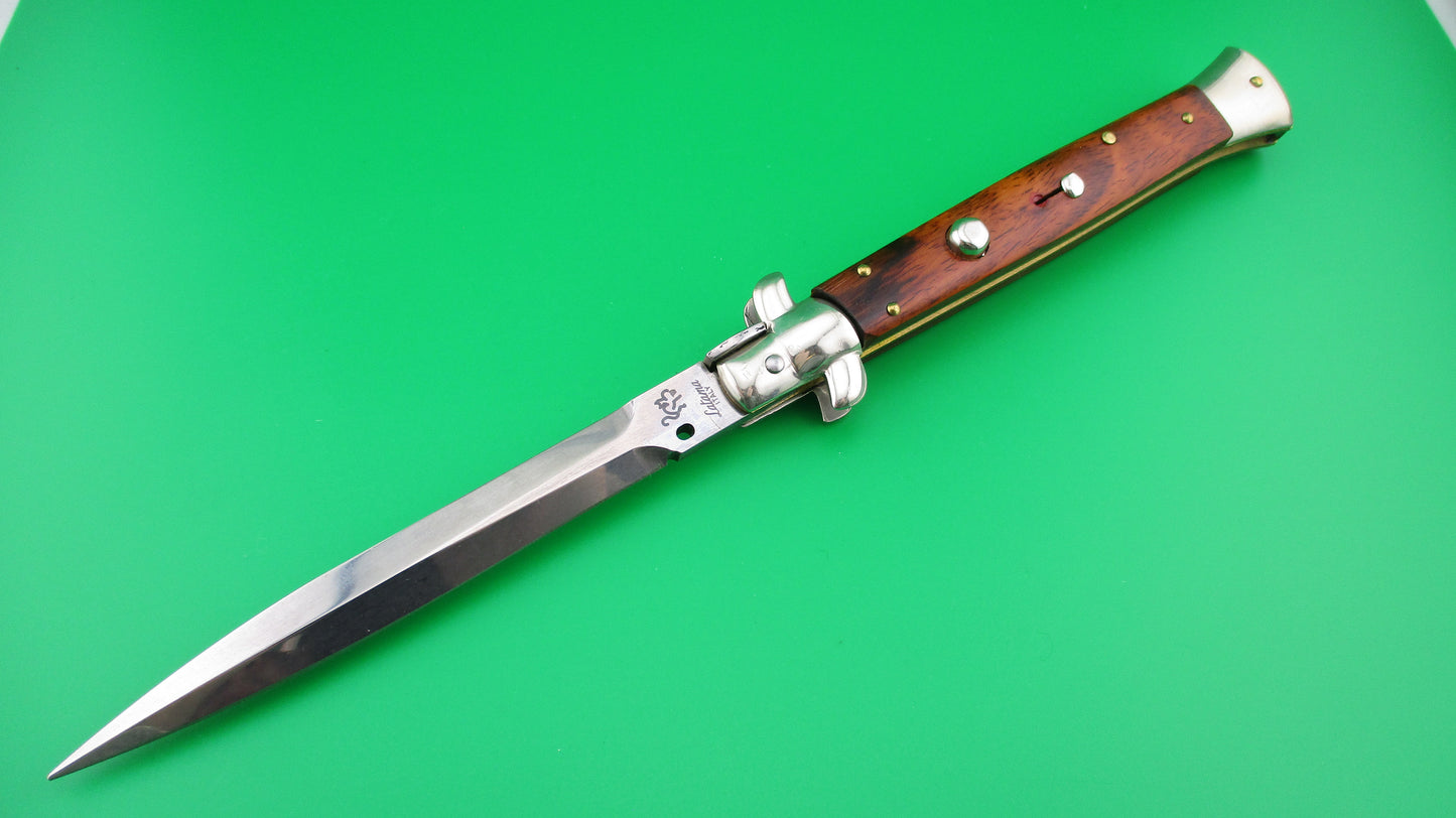 Walts LATAMA (Cat) 28cm Italian stiletto Dagger Blade Cocobolo wood switchblade knife