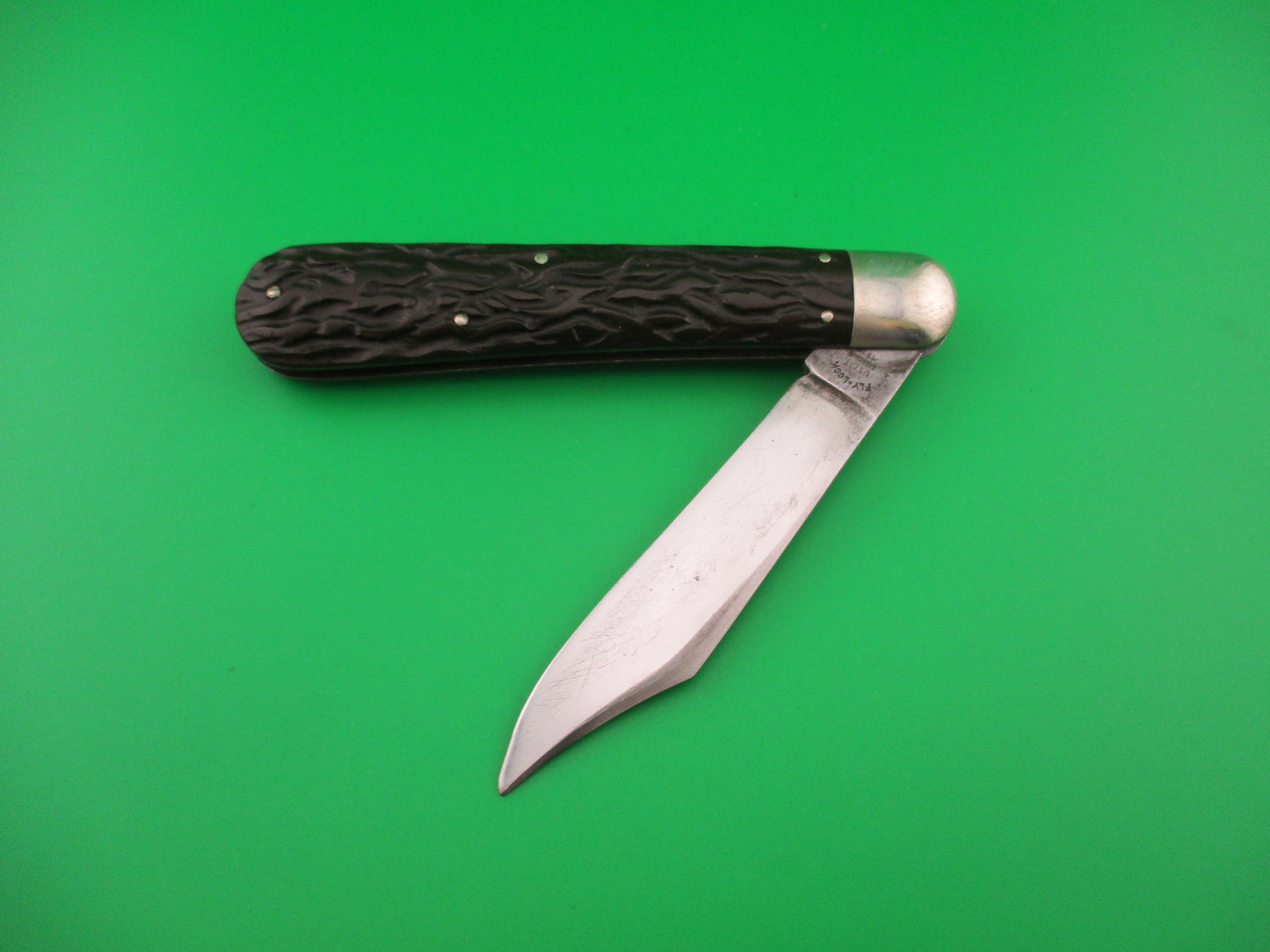 CHALLENGE CUT CO FLYLOCK Antique Hunter Black Switchblade knife
