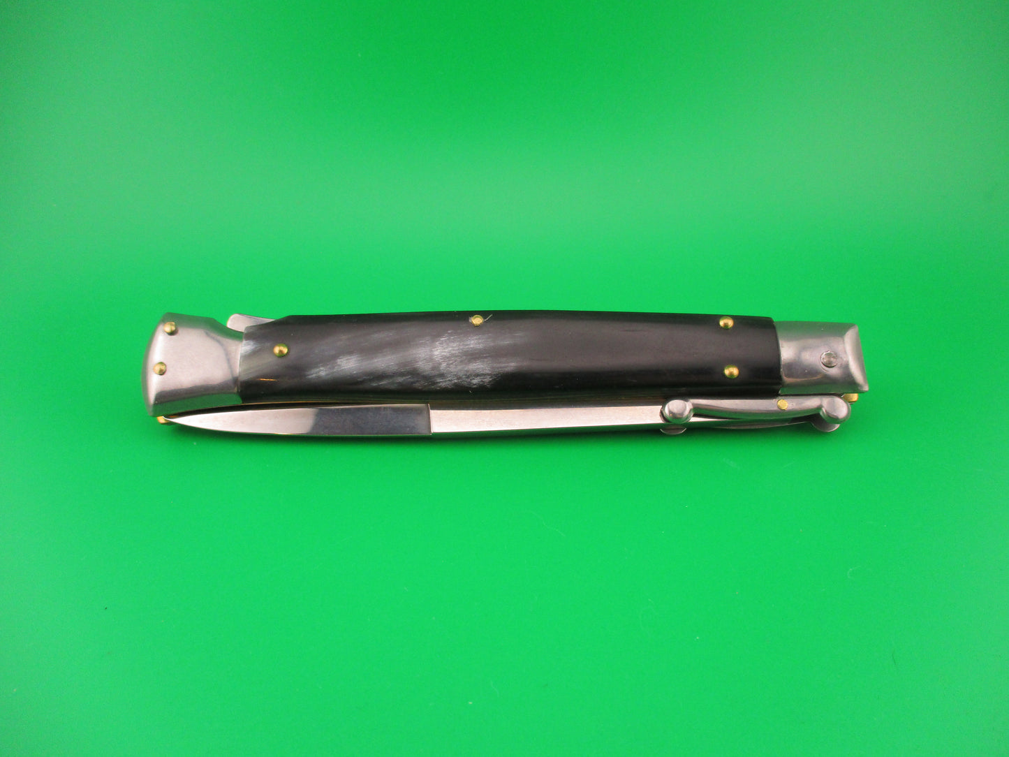 FRANK B ITALY 28cm Italian Swing Guard Dark Horn automatic knife