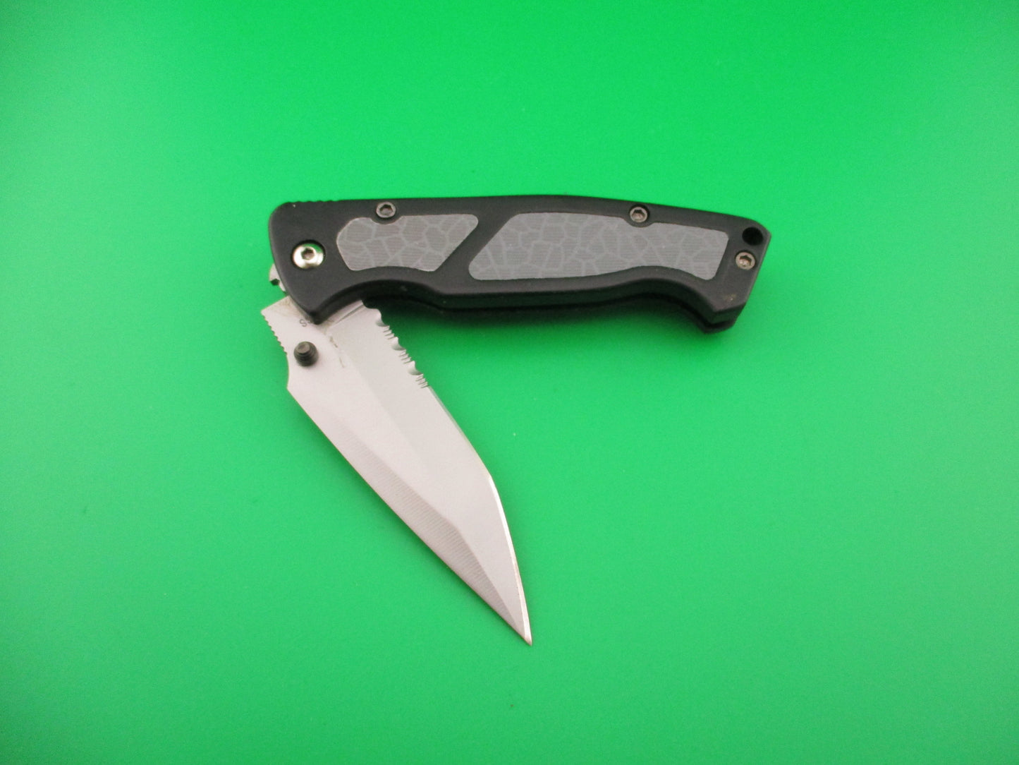 STAINLESS 8" COLT M-16 style Hidden Release DA Lockback automatic knife w Boot clip