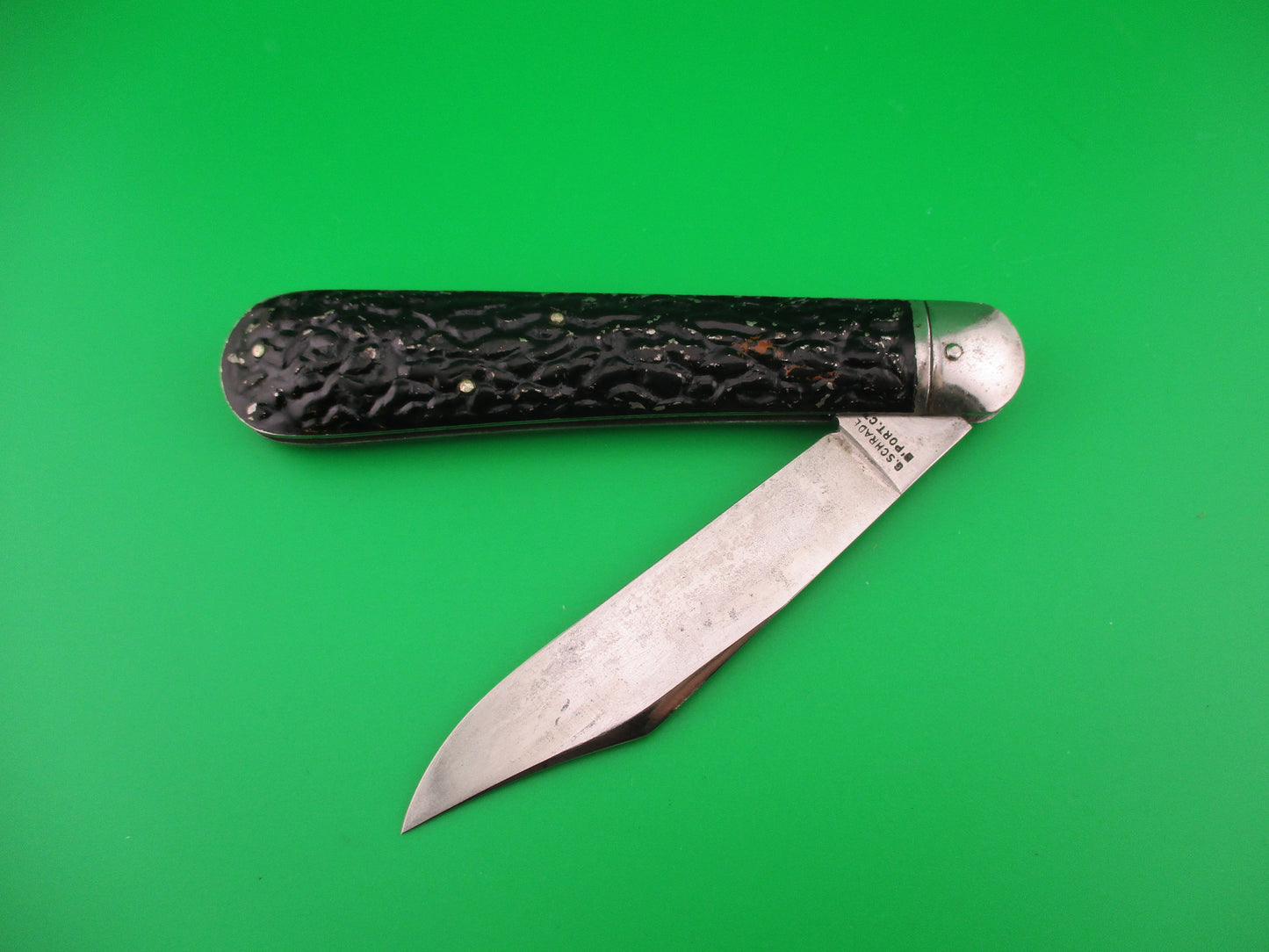 PRESTO SMALL STAMP Rare Early All metal Hunter Vintage switchblade knife